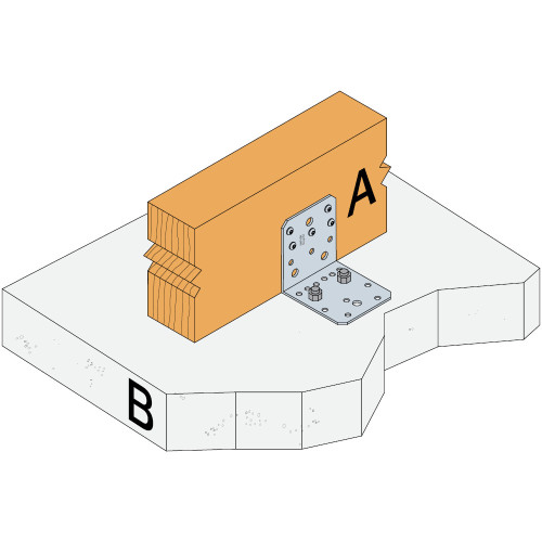 AB beam concrete montage A B